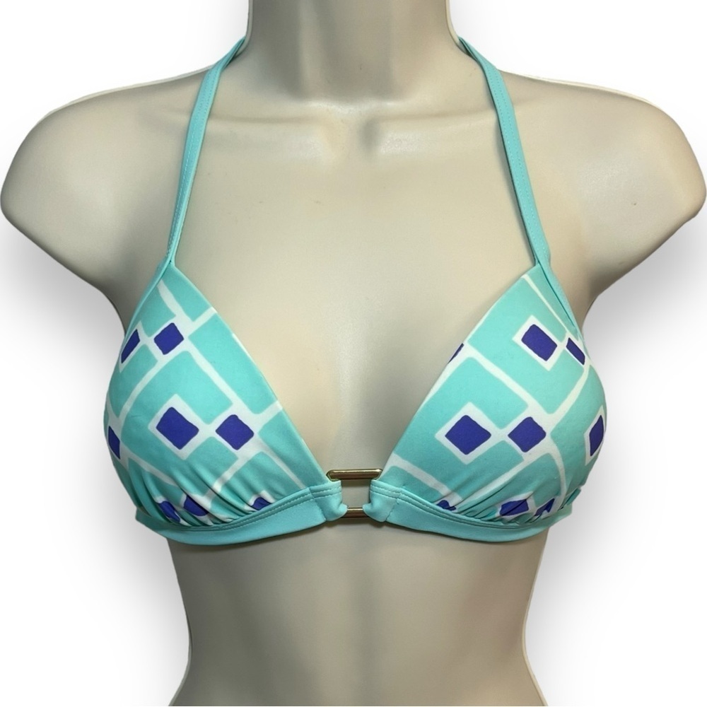 Aerie Women’s Perky Triangle Bikini Top Turquoise Size Medium